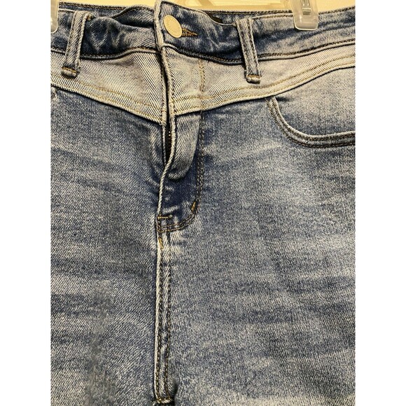 Judy Blue Denim Jean Shorts Women’s Large Stretch Cuffed JB150143 Low Rise EUC - Picture 6 of 11